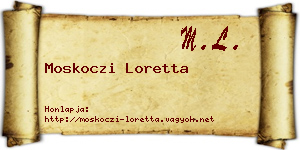 Moskoczi Loretta névjegykártya